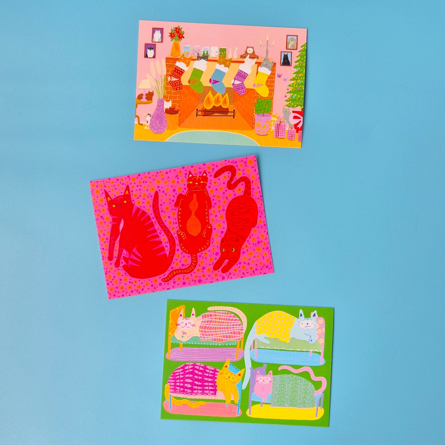 12 Pack Postcards - 2026 Kitty Calendar Illustrations