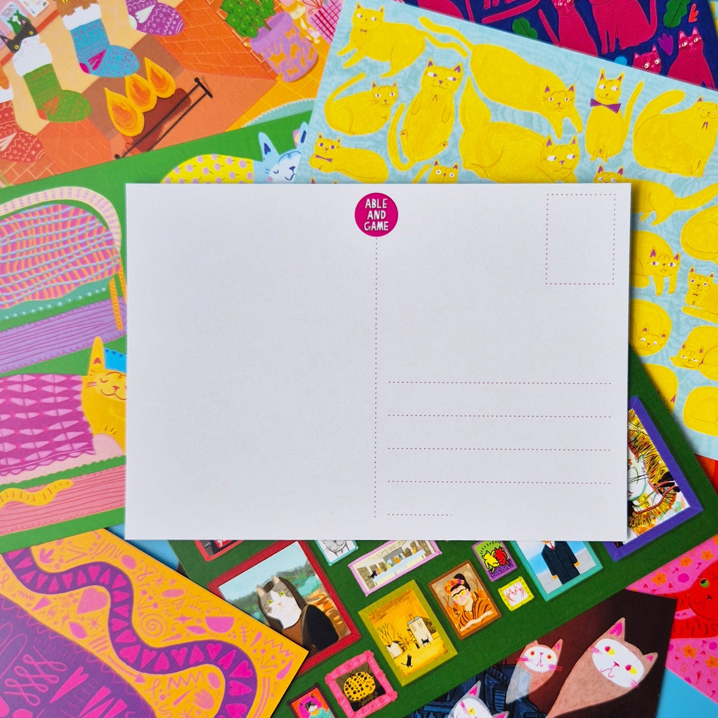 12 Pack Postcards - 2026 Kitty Calendar Illustrations