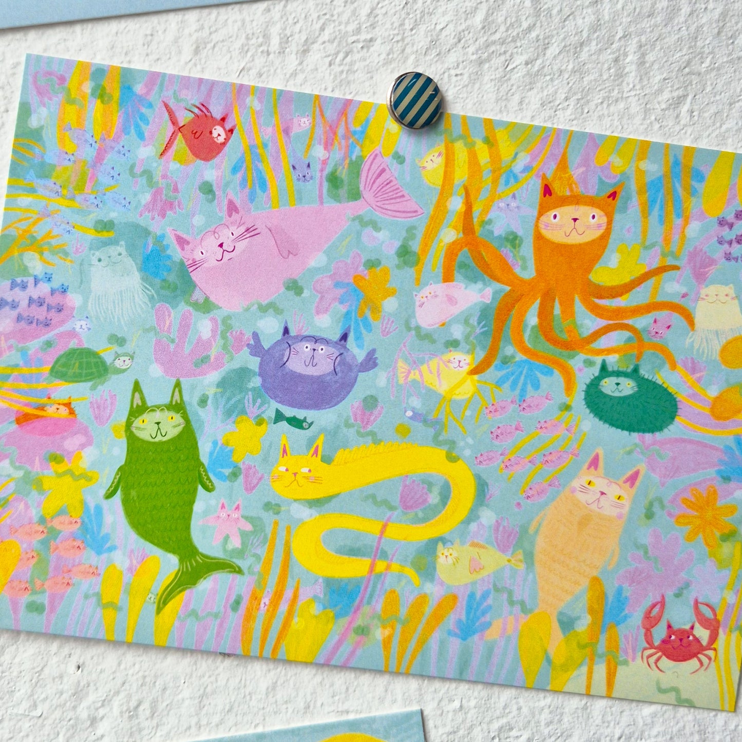 12 Pack Postcards - 2026 Kitty Calendar Illustrations