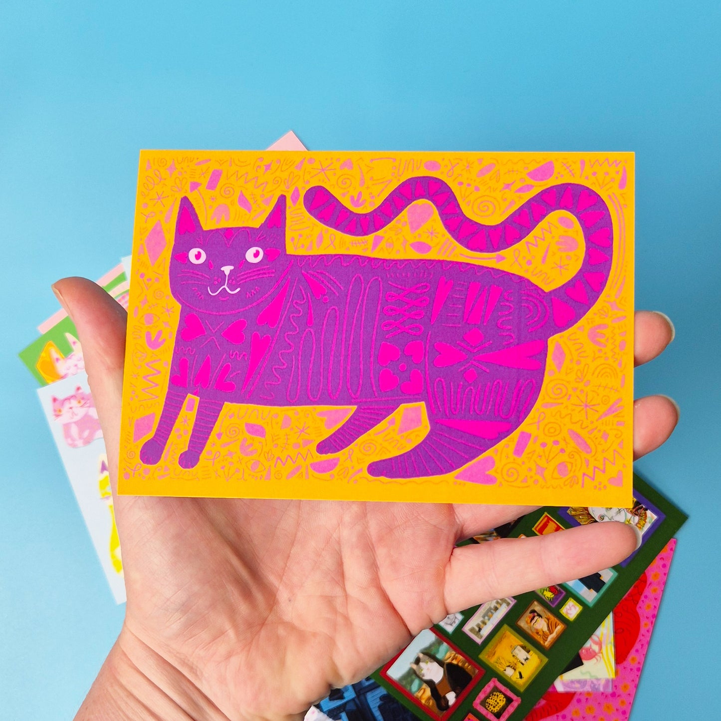 12 Pack Postcards - 2026 Kitty Calendar Illustrations
