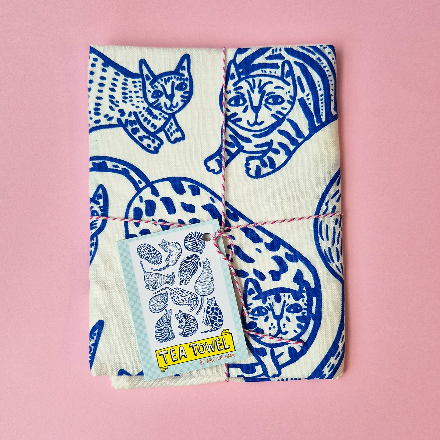 11 Cats - 100% Linen Tea Towel