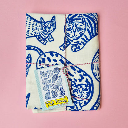 11 Cats - 100% Linen Tea Towel