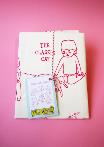 I Touched A Cat And I Liked It - 100% Linen Tea Towel