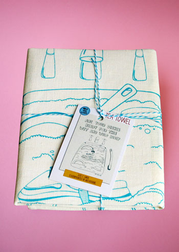 Are Your Dishes Ready For This Wet And Wild Ride - 100% Linen Tea Towel