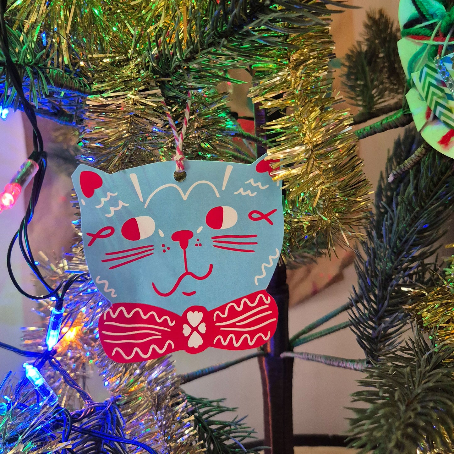 Kitty Tree Decorations - Four Designs To Cut Out And Hang