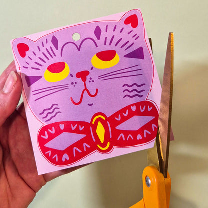 Kitty Tree Decorations - Four Designs To Cut Out And Hang