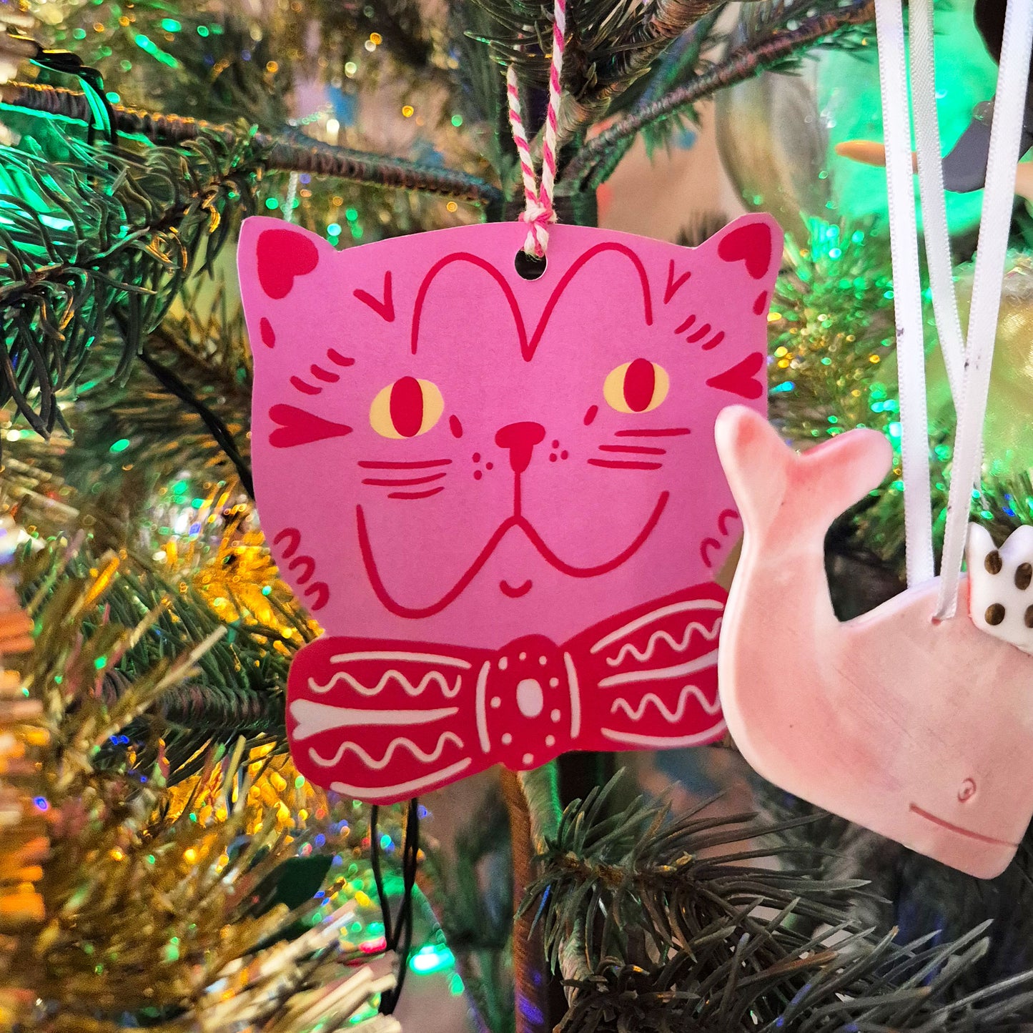 Kitty Tree Decorations - Four Designs To Cut Out And Hang