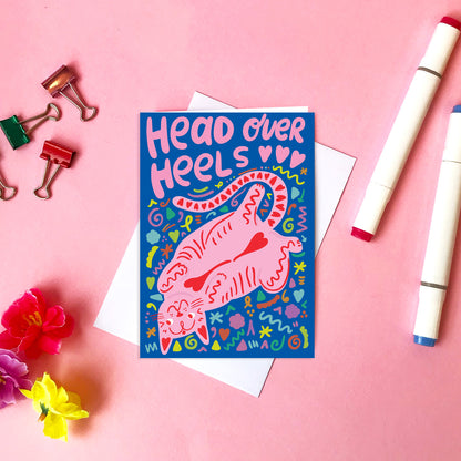 Head Over Heels - Greeting Card