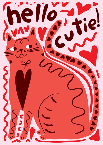 Hello Cutie - Greeting Card