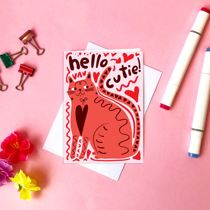 Hello Cutie - Greeting Card