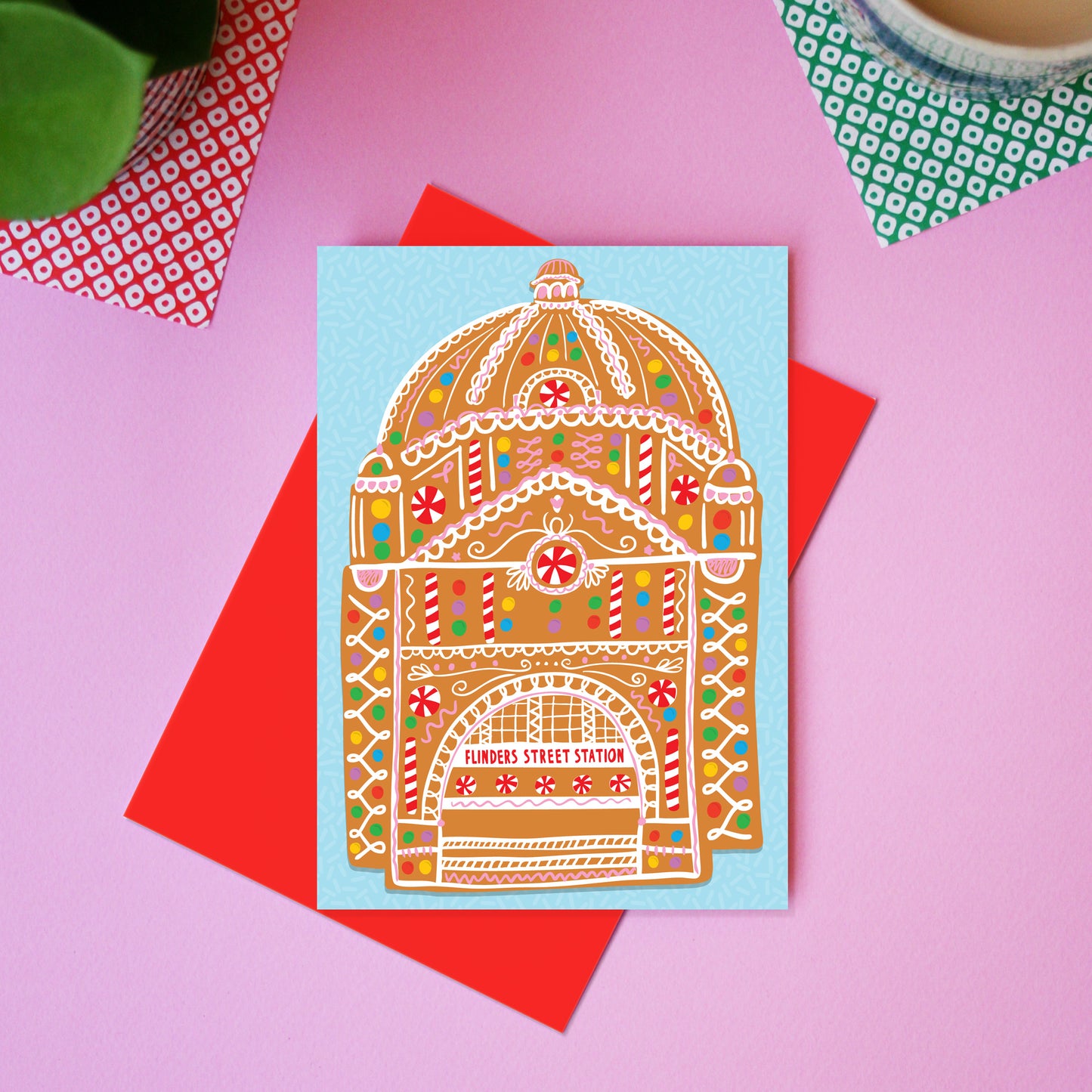 Flinders Street Gingerbread House - Christmas Card