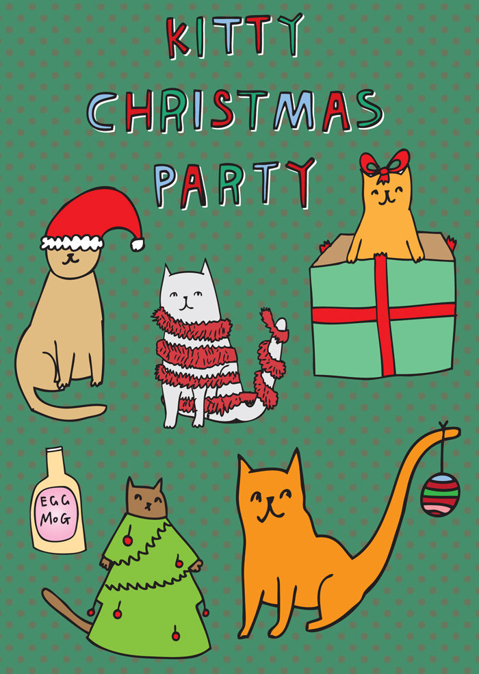 Kitty Christmas Party - Christmas Card