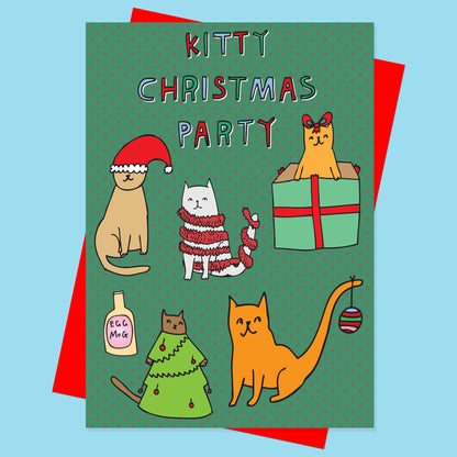 Kitty Christmas Party - Christmas Card